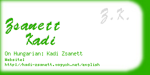 zsanett kadi business card